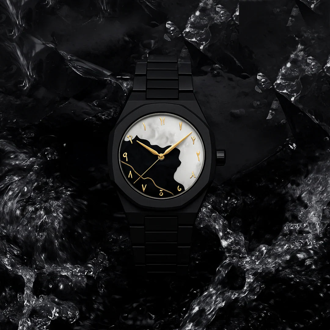 Arabic Aura Watch - Black & Gold