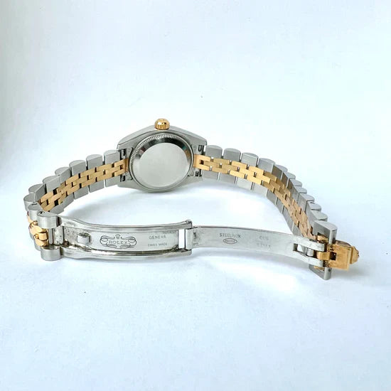 ROLEX RED DIAL WITH DUBAL TONE CHAIN