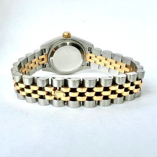 ROLEX RED DIAL WITH DUBAL TONE CHAIN