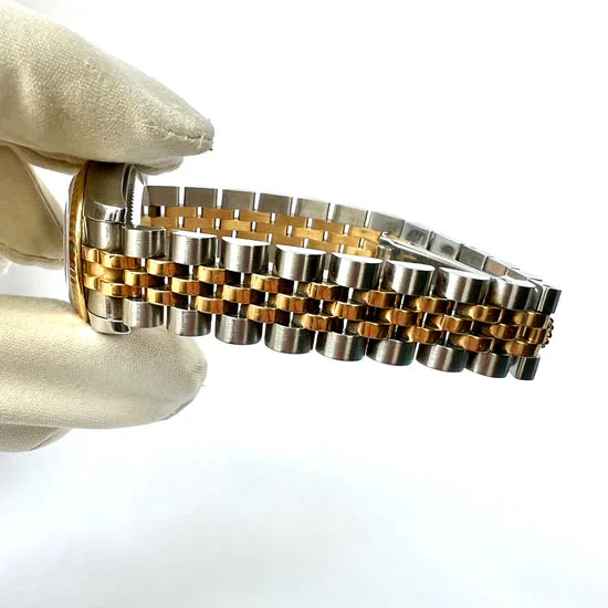 ROLEX RED DIAL WITH DUBAL TONE CHAIN