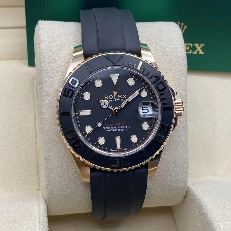 ROLEX YACHT-MASTER 37MM GOLDEN BLACK DIAL