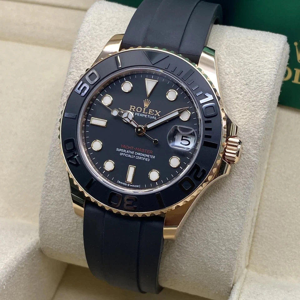 ROLEX YACHT-MASTER 37MM GOLDEN BLACK DIAL